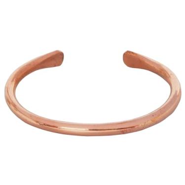 Imagem de Touchstone Pulseira de cobre estilo tibetano. Forjada à mão com cobre puro sólido e de alto calibre., Cobre e latão, Sem Pedra Preciosa