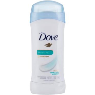 Imagem de Dove Desodorante antitranspirante para pele sensível, branco, sem perfume, 73 g (pacote com 4)
