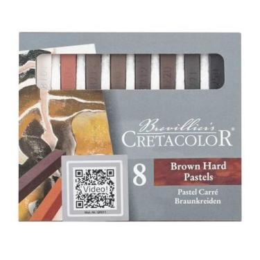 Imagem de Giz Pastel Seco Cretacolor Brown Hard 8 Cores