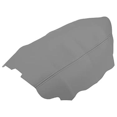 Imagem de X AUTOHAUX Tampa do console central do carro, apoio de braço, capa protetora de couro de microfibra de substituição para Acura TSX 2009-2014 cinza