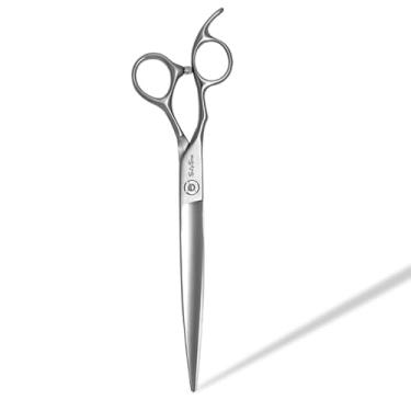 Imagem de SnipStar 7,5 polegadas profissional de animais de estimação reta corte tesoura mão esquerda VG10 aço cão cuidado tesoura