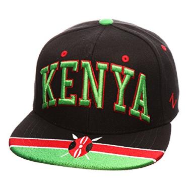 Imagem de Boné de beisebol Zephyr bandeira do país ajustável futebol Superstar - aba reta Zephyr, Kenya