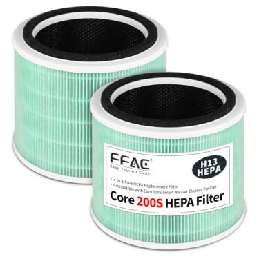 Imagem de FFAC Filtro de substituição Core 200S compatível com purificador de ar LEVOIT Core 200S, H13 True HEPA e filtro de carbono ativado filtragem 3 em 1