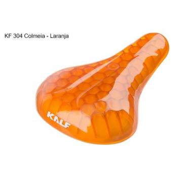Imagem de Selim Bike Mirim Infantil Colméia Kalf Cores Aro 12 16 20, Laranja