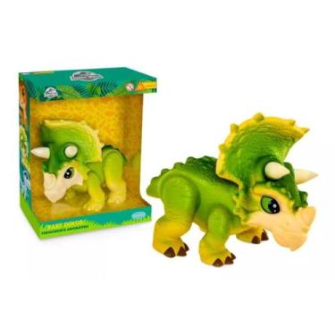 Imagem de Boneco Dinossauro Jurassic World Triceratops Verde Dinos Baby Pupee