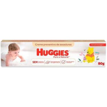 Imagem de Creme Preventivo para Assaduras Infantil Huggies - Puro e Natural 80g 