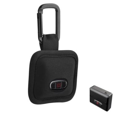 Imagem de Xxerciz Capa compatível com rastreador GPS Tracki, capa protetora com mosquetão, portátil, leve, antiarranhões, à prova de choque, porta-chaves