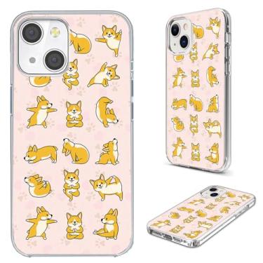 Imagem de AKORAVO Capa para iPhone 15 para mulheres e homens, capa protetora completa à prova de choque fina macia TPU transparente capa de telefone design para iPhone 15 6.1, animal fofo, cão, cachorro,
