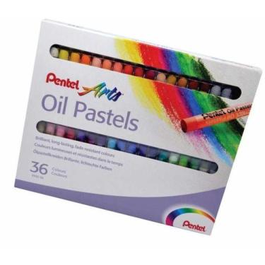Imagem de Giz De Cera Pentel Pastel Oleoso Com 36 Cores Phn-36
