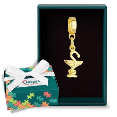 Imagem de Berloque Farmácia Banhado a Ouro 18k - Guedes Educativa, Dourado