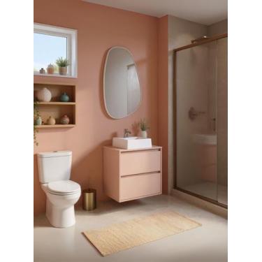 Imagem de Gabinete para Banheiro com Cuba e Espelho Organico 60cm Mdf Dubai - On