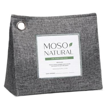 Imagem de Moso Natural Saco purificador de ar 600 g | Absorvedor de odor de carvão de bambu premium | Desodorizador de ambiente para grandes espaços, quarto, cozinha, porão | Eliminador de odores de animais de