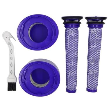 Imagem de Kit de filtro de vácuo de substituição para aspirador de pó Dyson V7 V8, V8 Animal, V8 Absolute, V7 Motorhead Cordless Vacuum, inclui 2 pós-filtros HEPA e 2 pré-filtros, substitui as peças #967478-01