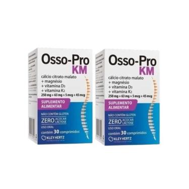 Imagem de kit 2 Osso Pro Km 30 Comprimidos - Cálcio Magnésio D3 E K2 - Kley Hert