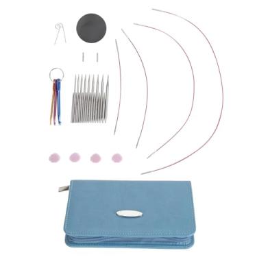 Imagem de Conjunto de agulha de tricô circular Ferramentas de agulhas de tricô intercambiável para iniciantes para iniciantes entusiastas de crochê com 9 pares de 2,2 mm a 4,5 mm 4 Cabos