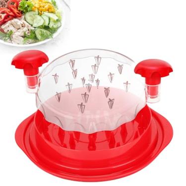 Imagem de ADAM JEE Ferramenta Trituradora de Frango Twist, Ferramenta Trituradora de Carne Visível Twist com Tapete Antiderrapante e Escova, Triturador de Alimentos com Cabo Ergonômico, Sem (Padrão, Vermelho)