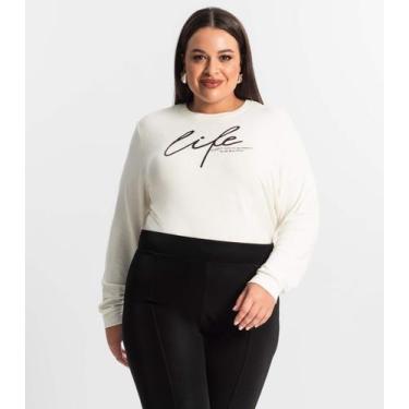 Imagem de Blusão Feminino Plus Size Secret Glam Bege, Plus G4, Bege