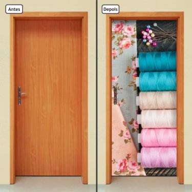 Imagem de Adesivo Decorativo de Porta - Costura - 1616cnpt - Allodi