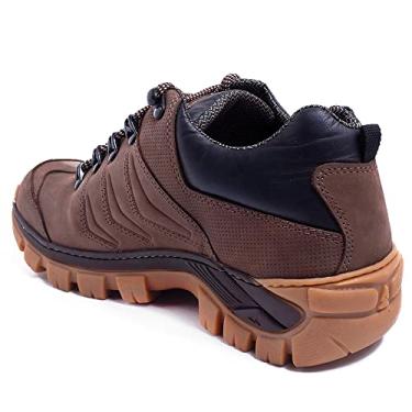 Imagem de Tênis Masculino Em Couro Cano Curto Coturno San Diego VL013 Cor:Bege;Genero:Masculino;Tamanho:41