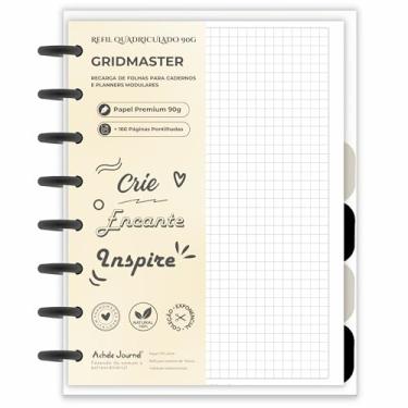 Imagem de Refil Quadriculado para Caderno Modular Inteligente Achala P, M (A5), G 160 Páginas 90g (Médio (A5) ~14 x 21 cm)