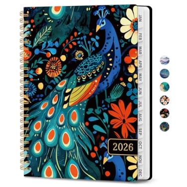 Imagem de Agenda 2026, agenda mensal e semanal para mulheres, janeiro de 2026 a dezembro de 2026, capa dura bonita agenda 2026 livro com abas, encadernação espiral, perfeito para escola, escritório, casa, 16 x