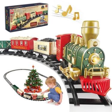 Imagem de Conjunto de trem de Natal XINGYING Electric com luz e sons