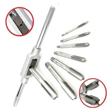 Imagem de 2X Jogo Macho P Abrir Rosca M3 M4 M5 M6 M8 M10 M12 + Desanda