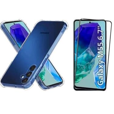 Imagem de Kit Capa Anti-Impacto + Película 3D Para Samsung Galaxy M55