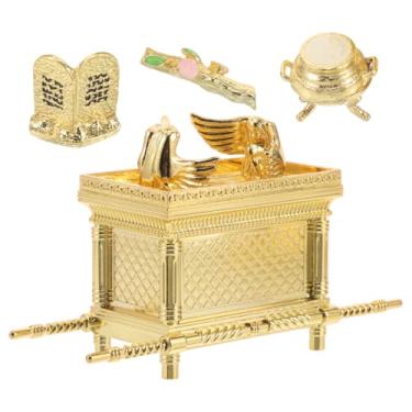 Imagem de OUNONA Kit de modelo de tabernáculo histórico estátua de aliança de arca decoração de mesa religiosa figura judaica arte espiritual