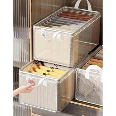 Imagem de Caixa Organizadora de Roupas Íntimas, Calças e Acessórios – Dobrável, Respirável e Durável para Armário e Gaveta(2 unidades)