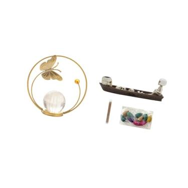 Imagem de Fenteer Escultura de Caveira de Cristal, Estatueta de Metal, Ornamento de Mesa, Suporte para Queimador de Incenso, para Corredor, Lareira, Quarto, Sala de Est