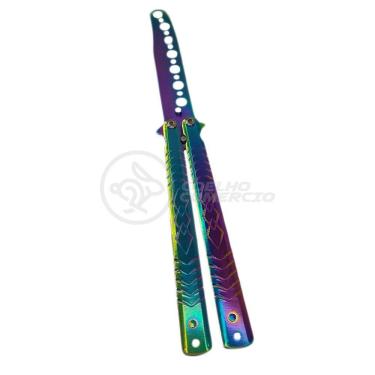 Imagem de Canivete Fade Rainbow Butterfly Treinamento Faca Borboleta