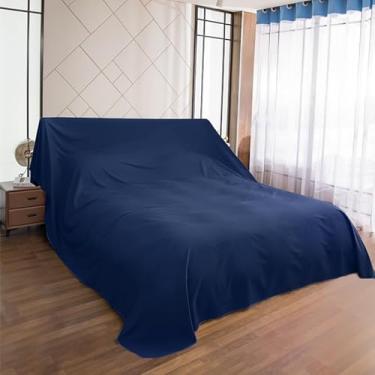 Imagem de SXYMTSW Pano de proteção contra poeira de móveis, capa de cinza respirável para casa, capa de poeira leve, para sofá, cadeira, cama, armário (tamanho: 120 x 200 cm (47,2 x 78,7 polegadas), cor: azul