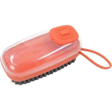Imagem de Escova Lava Louça com Dispenser de Detergente – Limpeza Rápida e Prática para Cozinha e Lavanderia | Cerdas de Silicone, Compacta e Removível (Vermelho)