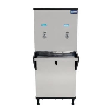 Imagem de Bebedouro Industrial Coluna Knox 50L 1 Torneira Gelada 1 Torneira Natural Inox 127V (KX05-C NG 2T)