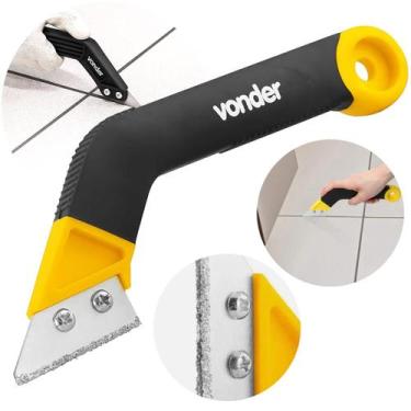 Imagem de Raspador De Rejunte Argamassa Com 2 Laminas Tungstênio Original Vonder
