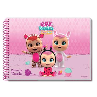 Imagem de Caderno De Cartografia E Desenho Espiral Capa Dura 80 Folhas Cry Babies Credeal Estampa 1