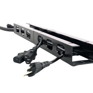 Imagem de Organizador de cabos e fios guia de cabos baixo mesa Setup gamer esconder cabos canaleta p/cabos(2 - Metros Preto)