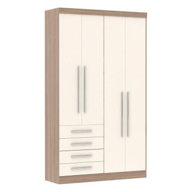 Imagem de Guarda Roupa 4 Portas Nicho Colméia Avelã Rústico Com Areia