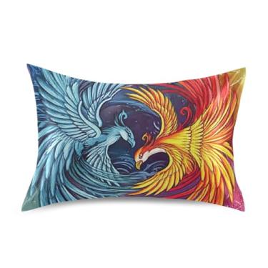 Imagem de Travesseiros de cetim vermelho azul animal de desenho animado animal refrescante padrão king queen travesseiros para cama cuidados com o cabelo tamanho padrão 66 cm x 50 cm