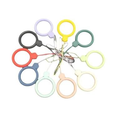 Imagem de Anel De Silicone Para Celular Com Cordão Para iPhone Xiaomi Samsung Su