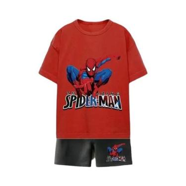 Imagem de Conjunto De Roupas De Verão Para Crianças Spiderman, Camiseta E Shorts