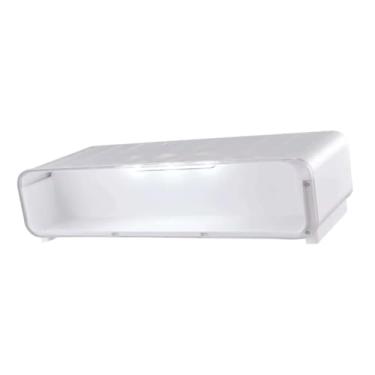 Imagem de MotiveTech Suporte para de computador com gaveta de armazenamento multifuncional, à prova de poeira, com luzes LED, prateleira de mesa e caixa de, 50.9 X 21.6 X 11.7