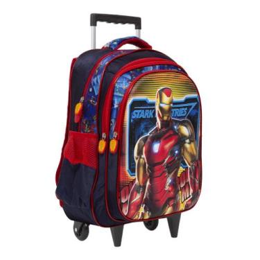 Imagem de Mochila Infantil Masculina Rodinha Homem De Ferro Passeio - TOYS 2U