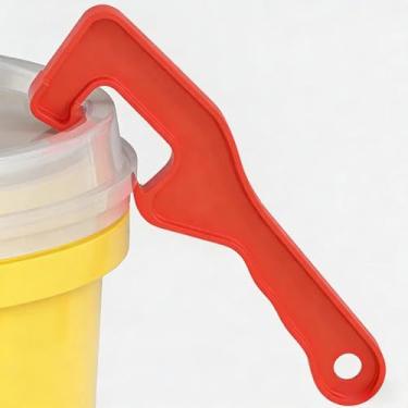 Imagem de Ferramenta de abridor de balde, abridor de lata de tinta de 5 galões, grande, para garagem, industrial, residencial, 1 pacote (vermelho)