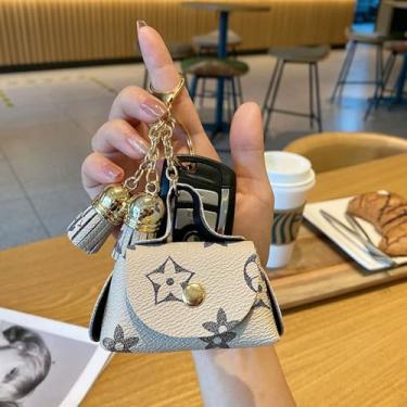 Imagem de Carteira feminina pequena de couro sintético, porta-cartões de crédito resistente à água, Bege, Clássico