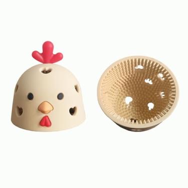 Imagem de Siwoted ovo escova limpador de silicone purificador para ovos frescos multifuncional vegetal e frutas purificador ferramentas de limpeza reutilizáveis (Marrom)