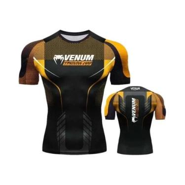 Imagem de Camiseta Casual De Manga Curta Para Homens, Fitness E MMA, Confortável