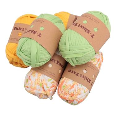 Imagem de Yosoo Fio de tricô Grosso, Tecido Elástico, Camiseta, Fio de crochê, Supermacio, Boa Elasticidade, Acabamento Fino, Lavável para Projetos de Almofada de Cobertor de Bolsa DIY Manual (Tipo 8)