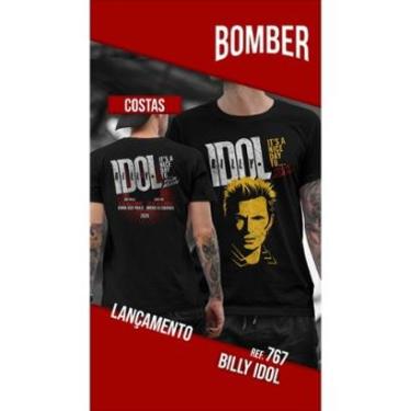 Imagem de Camiseta Bomber Billy Idol - Estilo Rock Clássico - 100% Algodão-Unissex